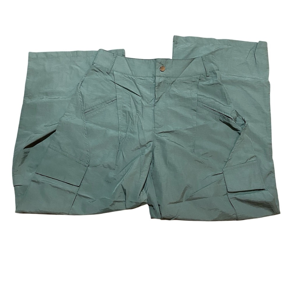Halara Casual Cargo Wide Leg Army Green Pants NWT Size Small Side Pockets - Picture 5 of 10